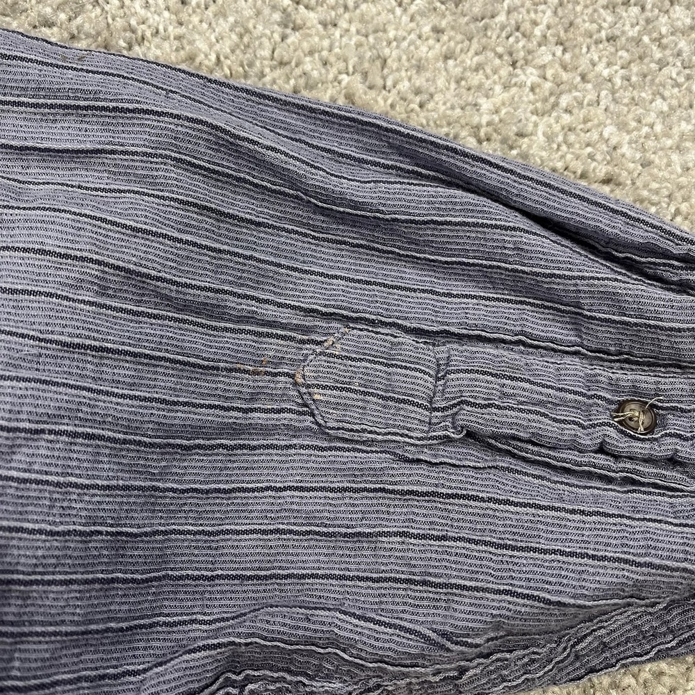 VTG Territory Ahead Textured Stripe Shirt XL Cotton Button Down Rugged Casual - Picture 10 of 10